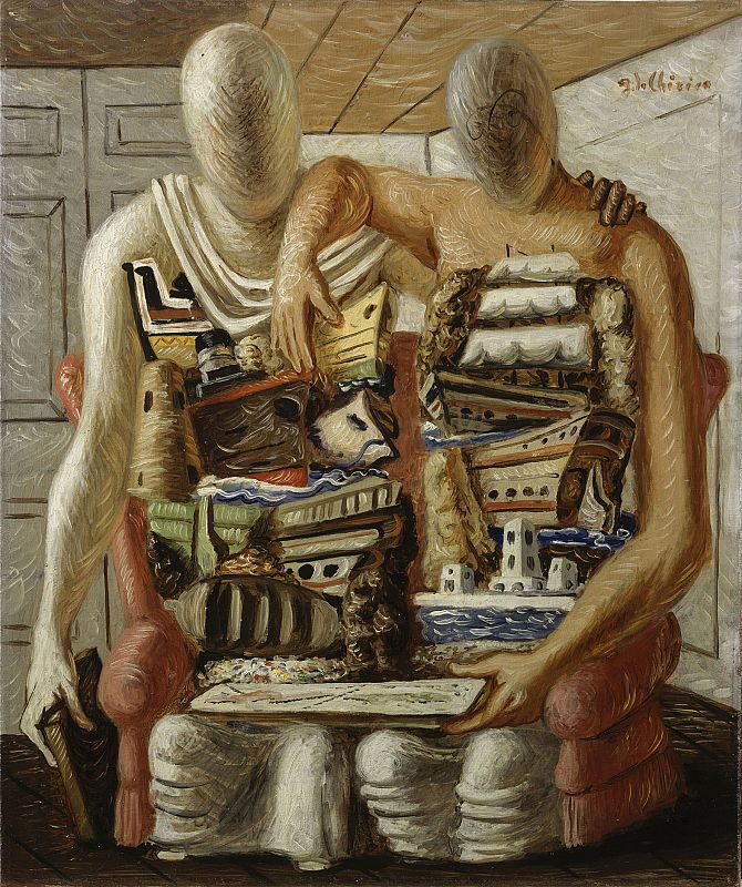 "Deux personnages", Giorgio de Chirico, (hacia 1920)