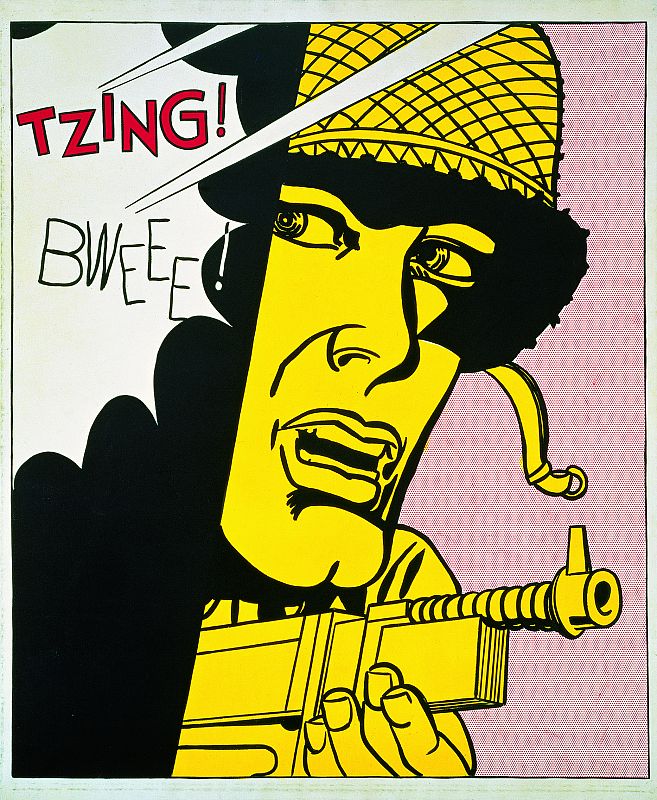 Roy Lichtenstein , "Live Ammo (Tzing!)" (1962)