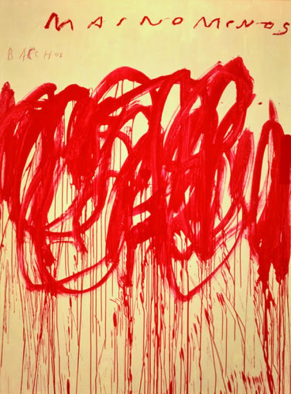  Cy Twombly, "Sin título (Bacchus 1st Version IV)", (2004)