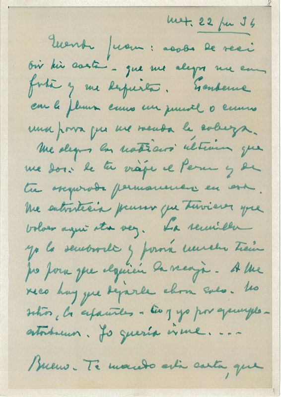 1954, Carta de León Felipe a Juan Larrea