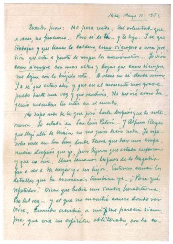 1951, Carta de León Felipe a Juan Larrea