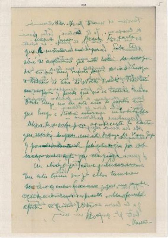 1950, Carta de León Felipe a Juan Larrea