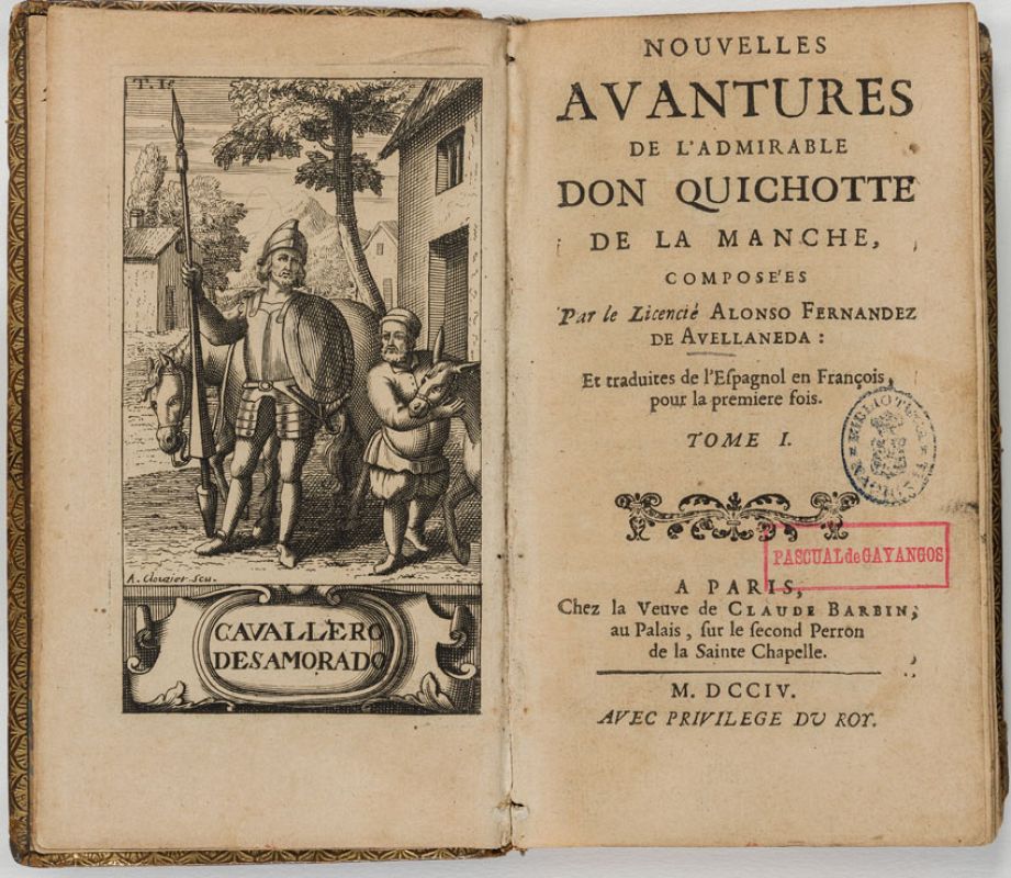 El Quijote de Avellaneda, primera edición en francés