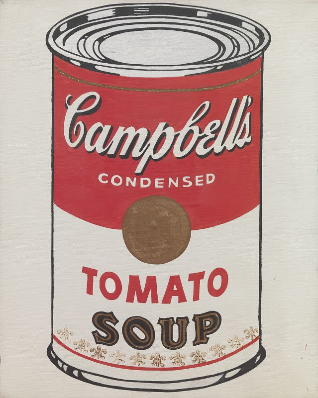 "Lata de sopa Campbell's" (detalle). Andy Warhol (1962)