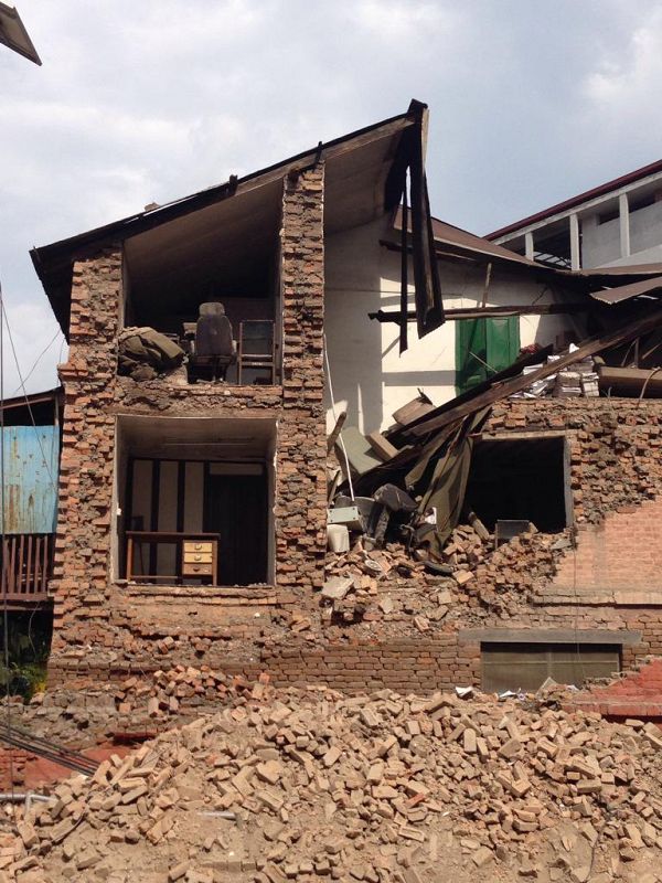 Un edificio destruido.