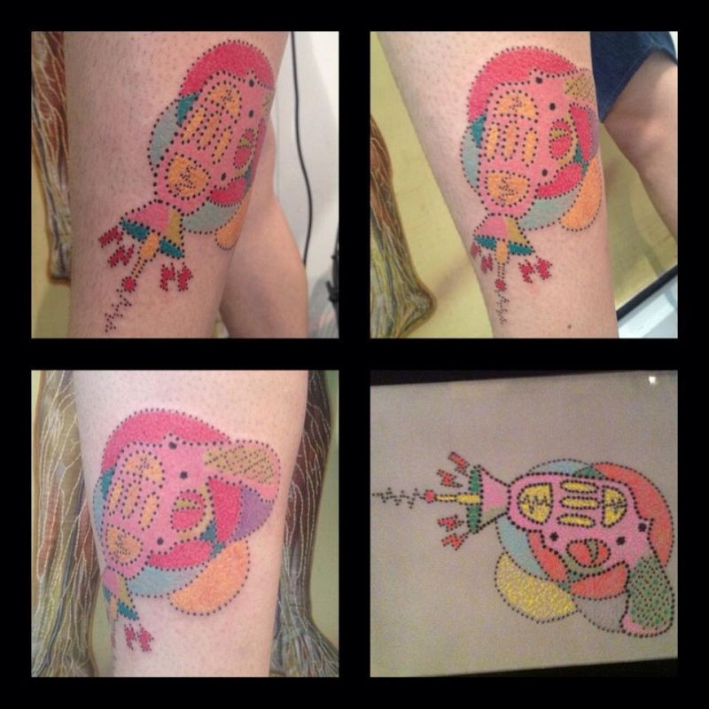 "Pistola supersónica" (Tattoo inspirado en un diseño de JB Vinnie), Zulima Torné