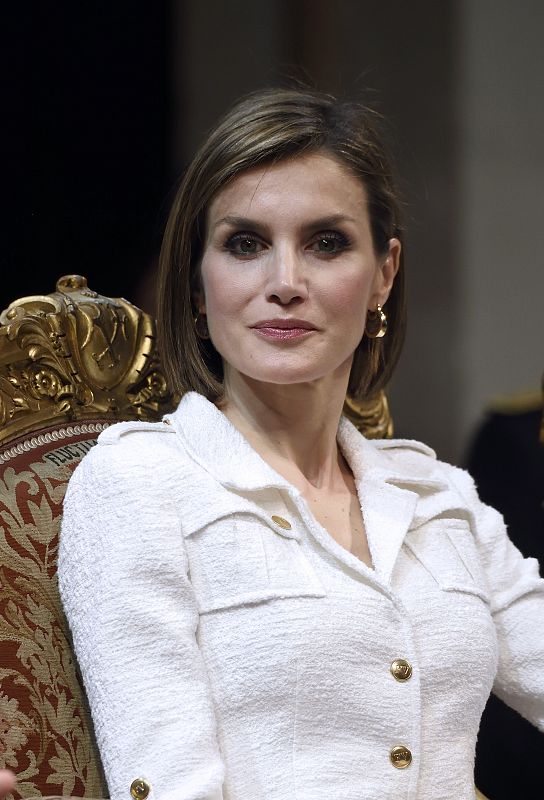 La reina Letizia en el Ayuntamiento de París, durante su visita oficial a Francia.