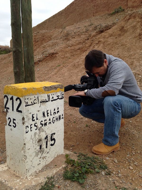 Rodando en las afueras de Marrakech