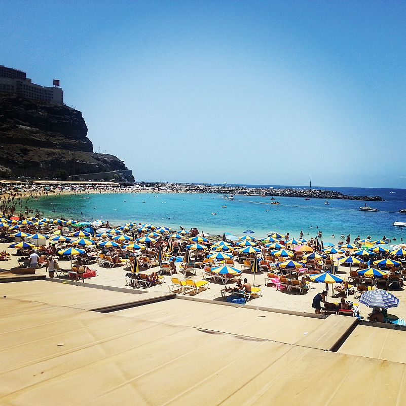 Playa de Amadores (Gran Canaria, Islas Canarias).