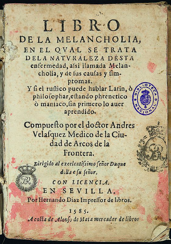 Andrés Velázquez, "Libro de la meláncolía", (1585)