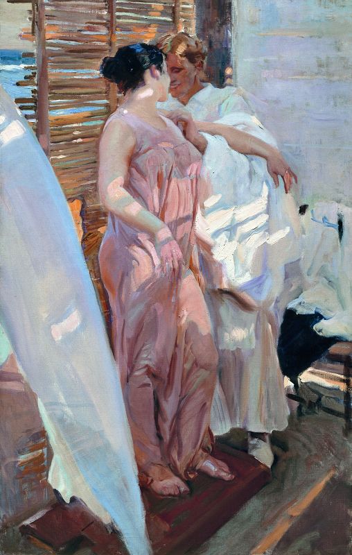 Joaquín Sorolla, "Después del baño o La bata rosa", (1916) /Museo Sorolla