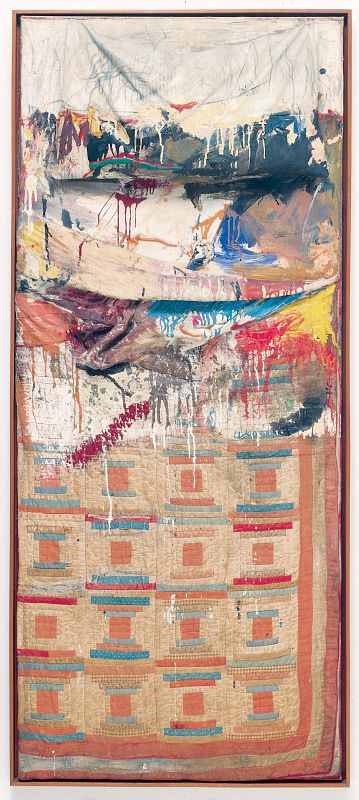 Imagen de la obra 'Bed' (1955) de Robert Rauschenberg