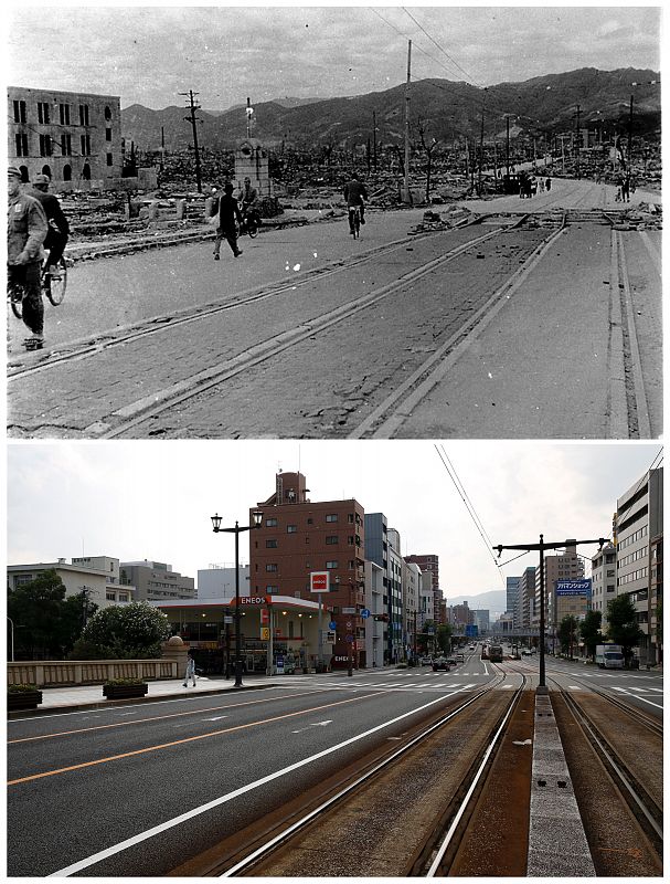 Puente Aioi en Hiroshima, 1945-2015