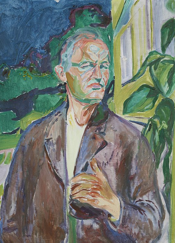 'Autorretrato ante la casa', 1926, Munch-museet, Oslo