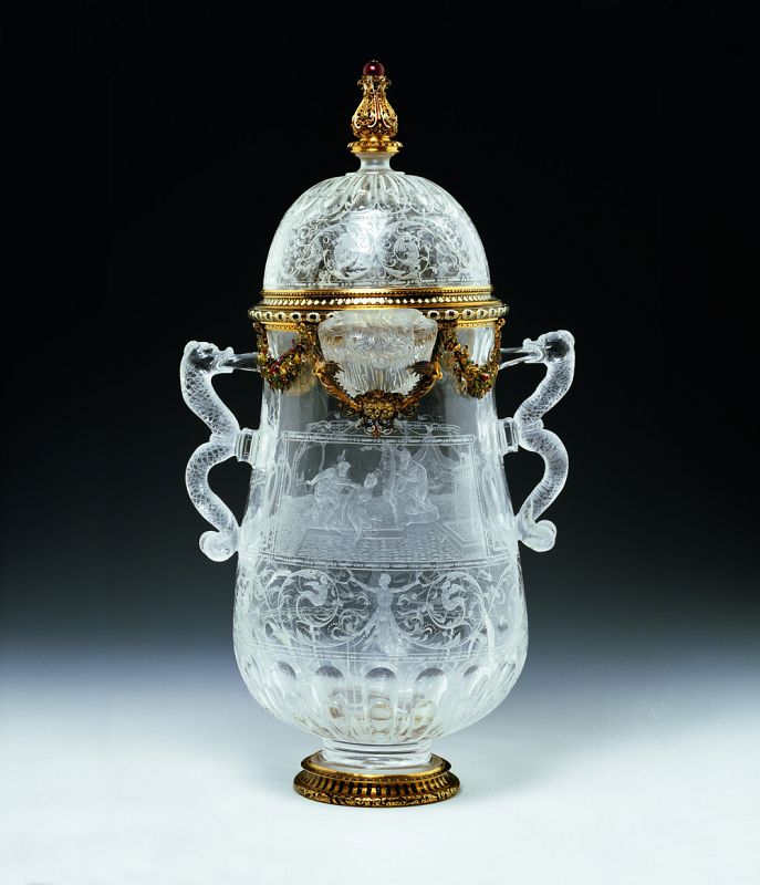 'Vaso con las historias de Susana y Judith'.Taller milanés.