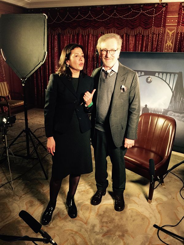 Angela Rodicio con Steven Spielberg