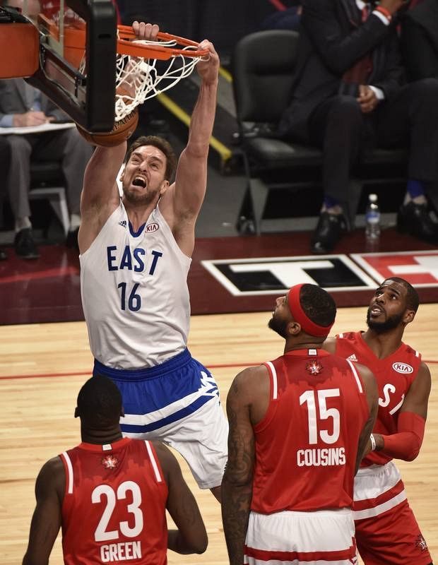 Pau Gasol anota 9 puntos en el All-Star