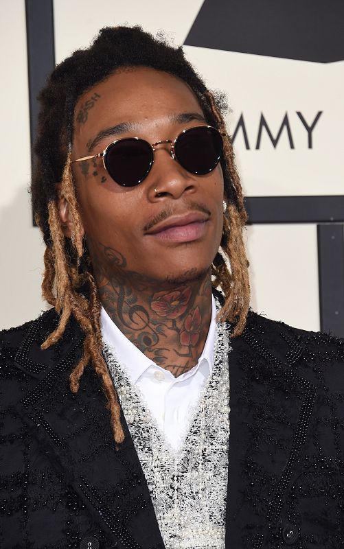 El rapero Wiz Khalifa, nominado por su canción "See you again", en la alfombra roja.