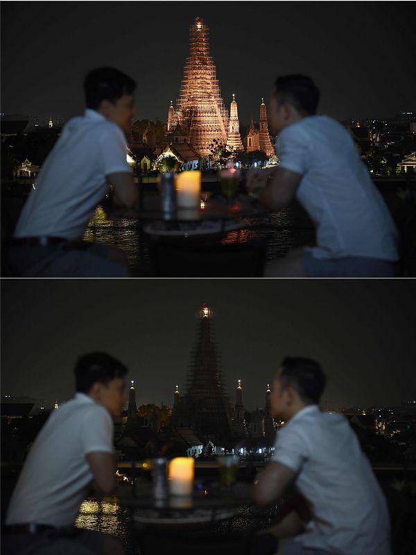 Monumentos apagados en todo el mundo por la Hora del Planeta