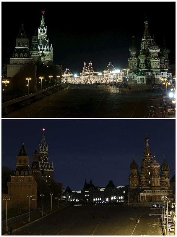 Monumentos apagados en todo el mundo por la Hora del Planeta