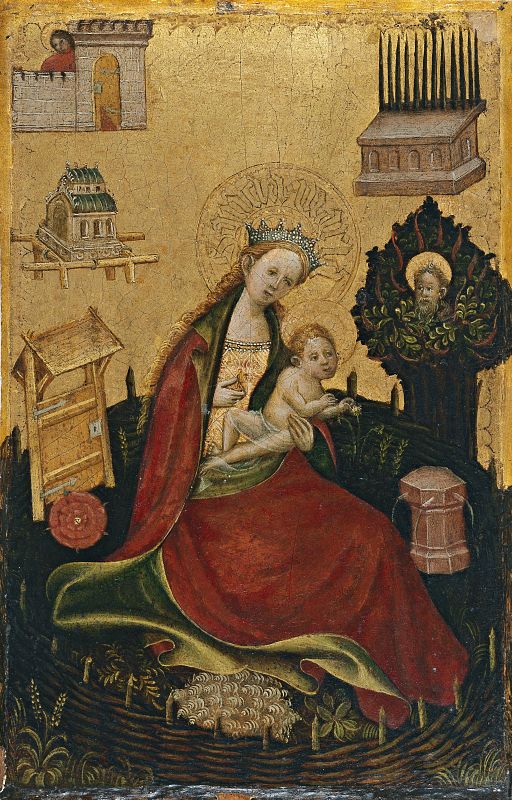'La Virgen y el Niño en el Hortus Conclusus' c. 1410 - Anónimo alemán (Museo Thyssen - Bornemisza)