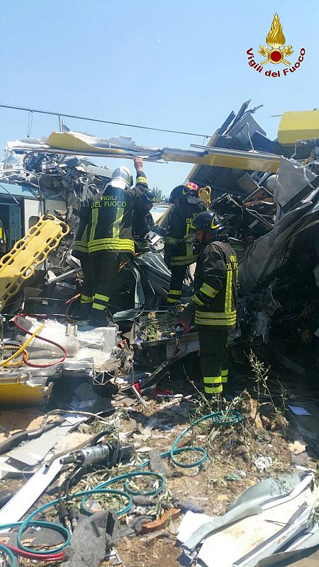 El alcalde de Corato, Massimo Mazzilli, ha descrito el accidente como "un desastre, como si hubiese caído un avión".