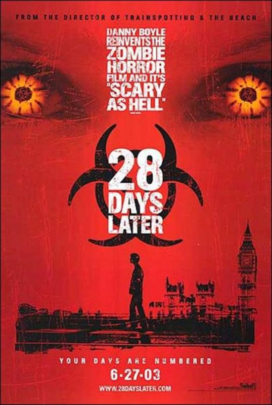Carte de la película '28 days later'