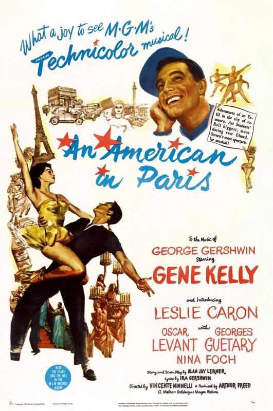 Cartel de la película 'Un americano en Paris'