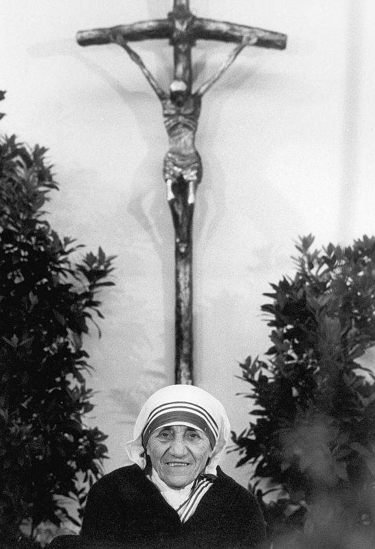 La madre Teresa en una visita a Amsterdam el 1 de enero de 1988