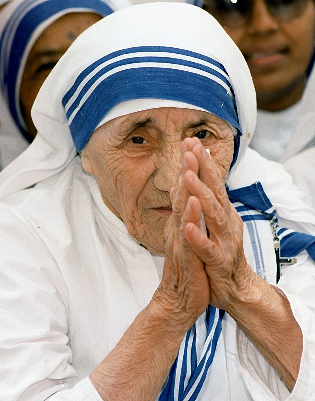La madre Teresa el 15 de mayo de 1997 en Nueva Delhi