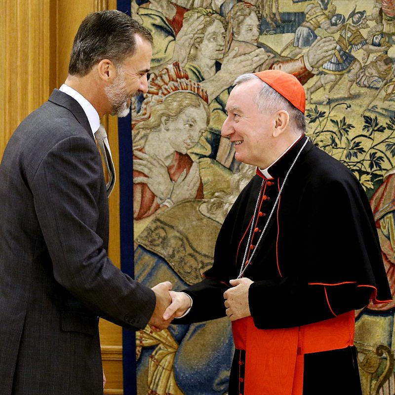 El rey recibe al secretario de Estado de la Santa Sede, Pietro Parolin