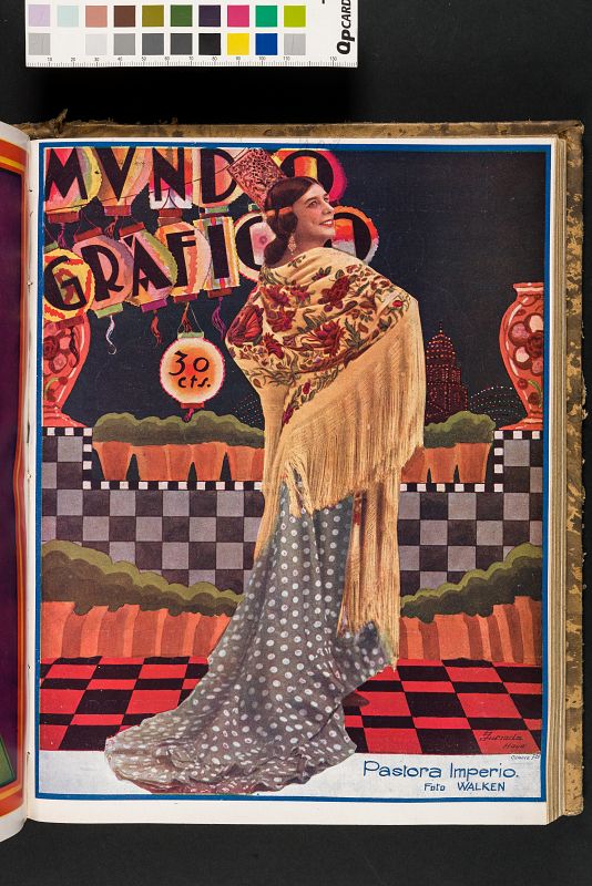 La bailaora Pastora Imperio en la portada de la revista Mundo Gráfico, el 16 de mayo de 1928.