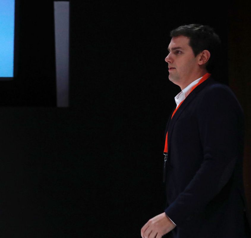 Imagen de Albert Rivera antes de exponer su informe de gestión al frente de Cs