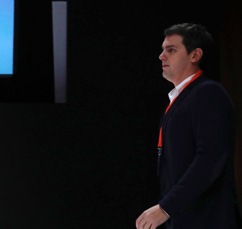 Imagen de Albert Rivera antes de exponer su informe de gestión al frente de Cs