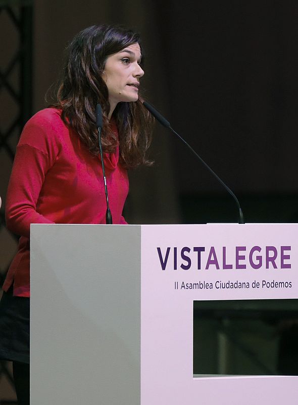 Clara Serra, responsable de Igualdad de Podemos, en Vistalegre II