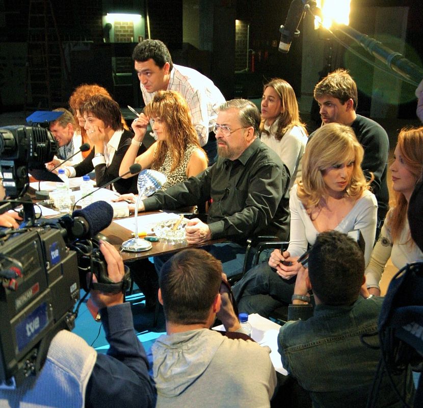 Chicho, en un càsting per el "Un, dos, tres, a leer esta vez", 2004