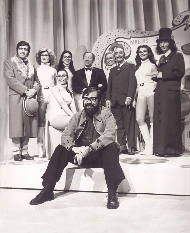 El equipo de "Un, dos, tres,...", en 1976, con Chicho