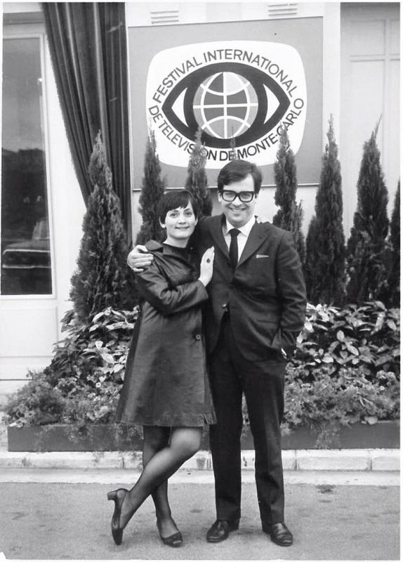 Junto a Pilar Miró en el Festival de TV de Montecarlo, en 1967