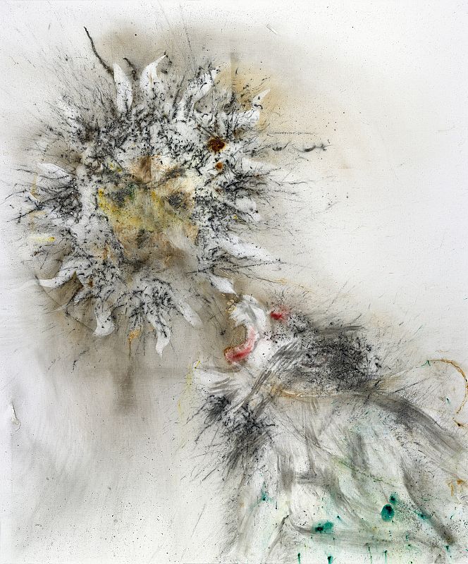 Alquimista Cai Guo-Qiang Pólvora sobre lienzo, 240 cm x 200 cm