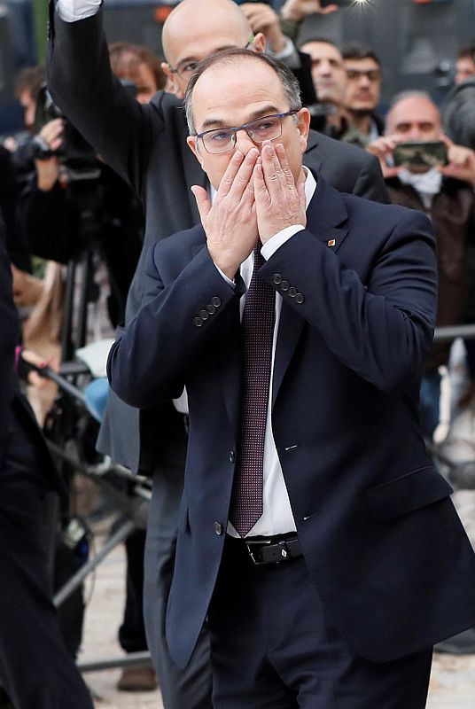 Llegada exconsejeros Govern a la Audiencia Nacional.