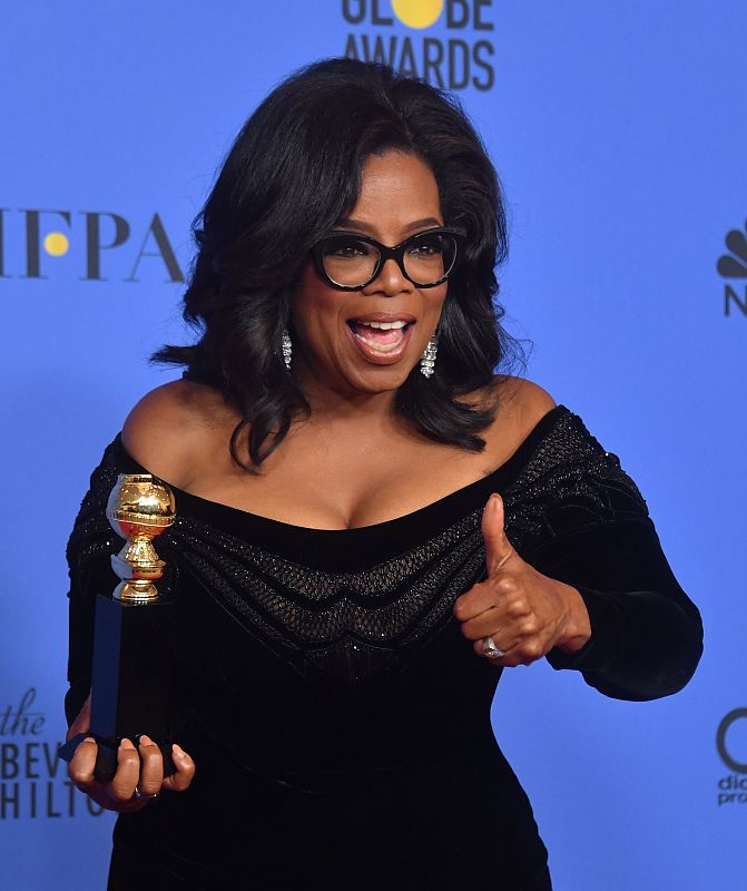 Oprah Winfrey, una de las protagonistas de la noche por su discurso de aceptación del premio Cecil B. DeMille