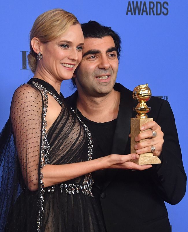 La actriz Diane Kruger y el director Fatih Akin, protagonista y director de 'In The Fade', mejor película extranjera