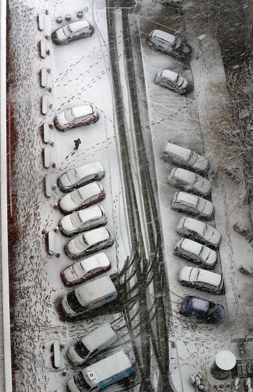 Intensa nevada en Madrid
