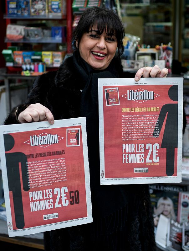 Un periódico más caro para los hombres para denunciar la brecha salarial en Francia