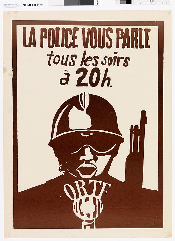 Cartel incautado en los talleres populares de Bellas Artes en Mayo del 68