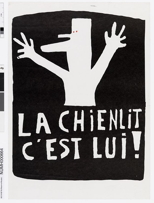 Cartel incautado en Mayo del 68 en los talleres populares de Bellas Artes