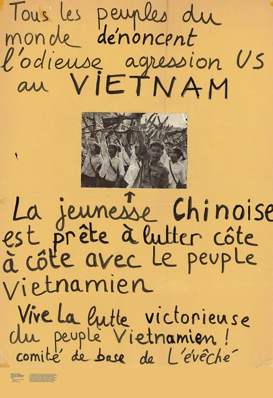 Cartel incautado por las fuerzas de seguridad en Mayo del 68