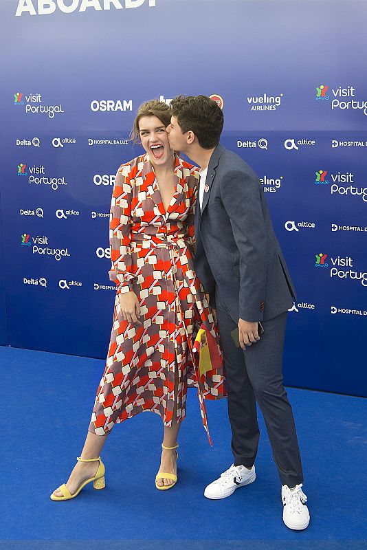 Amaia y Alfred en la 'Blue Carpet'