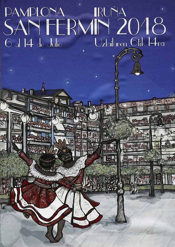 "Pamplona ciudad de luces" de Adriana Eransus, imagen de Sanfermines 2018