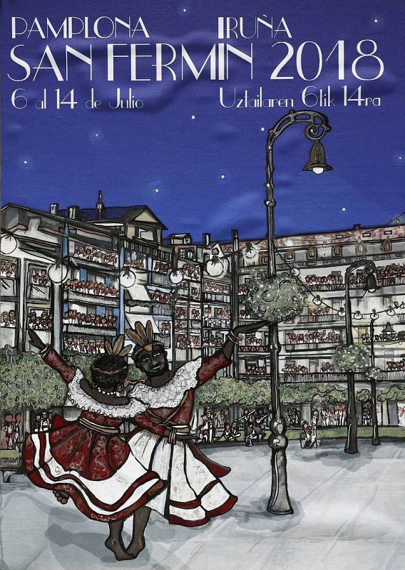 "Pamplona ciudad de luces" de Adriana Eransus, imagen de Sanfermines 2018